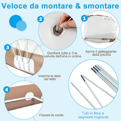 Materasso Gonfiabile con Tendalino