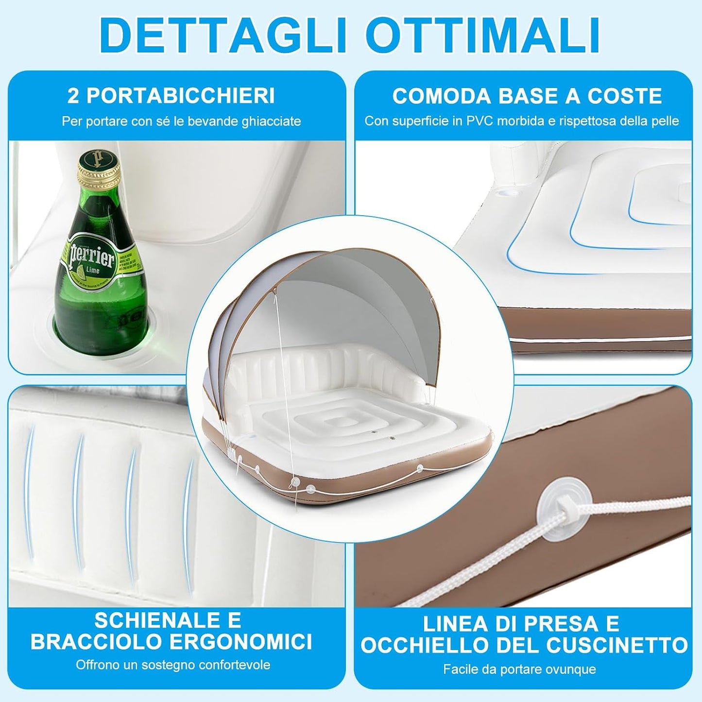 Materasso Gonfiabile con Tendalino