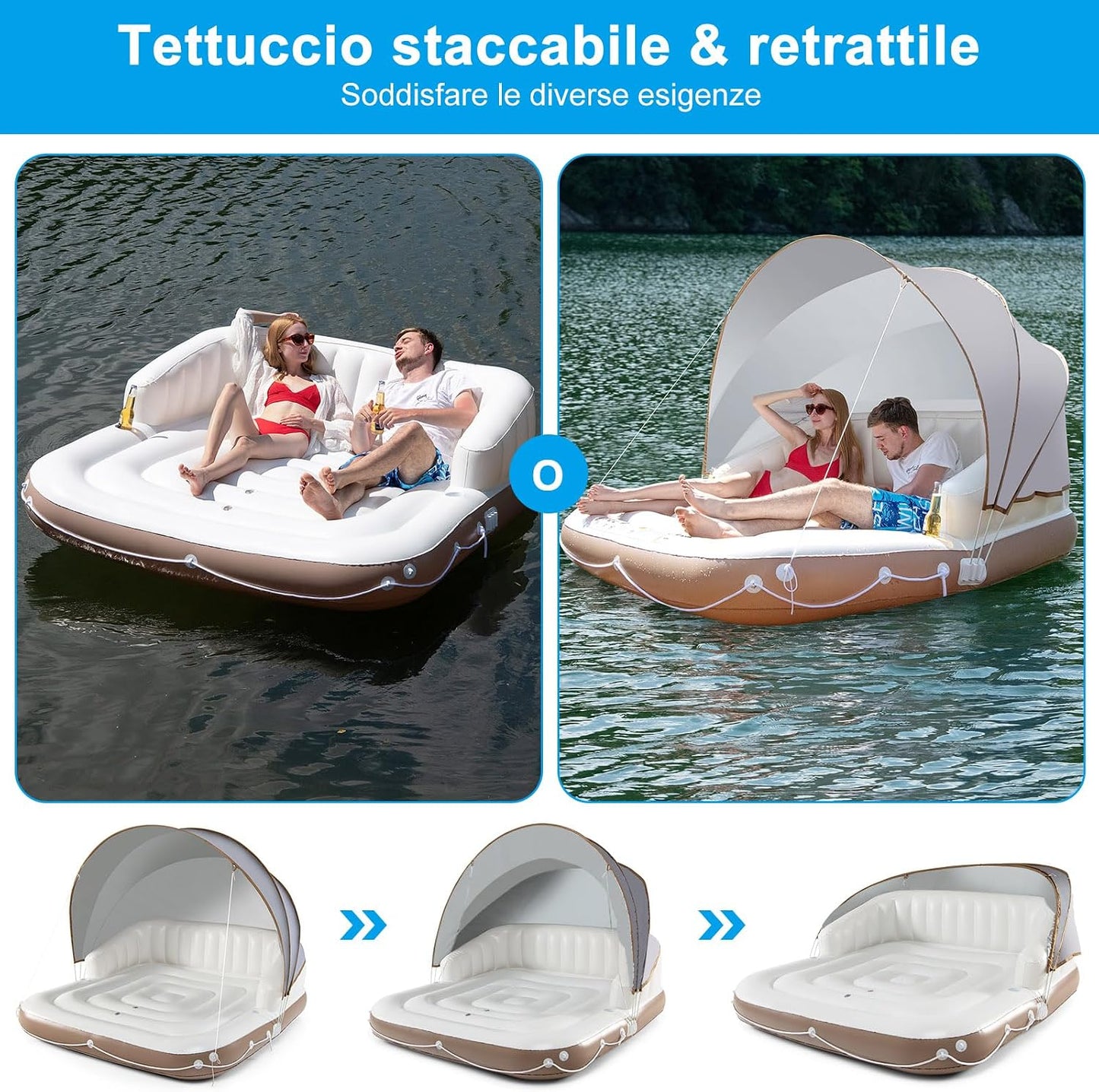 Materasso Gonfiabile con Tendalino